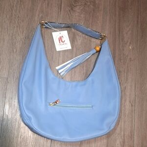 NC Fashion Purse HoBo Bag Sholder Purse-Bag NWT Blue Faux Leather